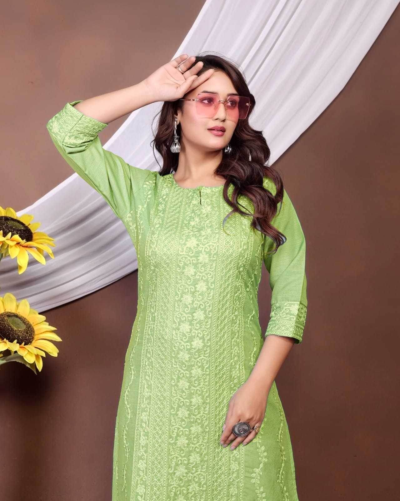 Rayon Chikankari Kurti - MYLUXURY LANE ENTERPRISE